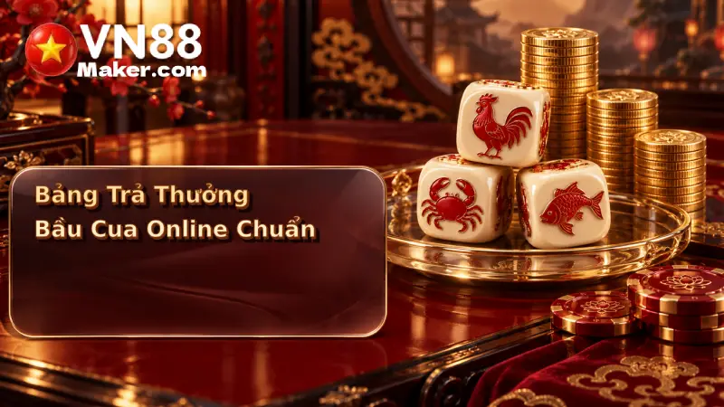 Bầu Cua Online VN88 - Cách Chơi, Luật Chơi Và Tỷ Lệ Ăn Thua Bảng trả thưởng bầu cua online 1 mặt 1 ăn 1, 2 mặt 1 ăn 2, 3 mặt 1 ăn 3