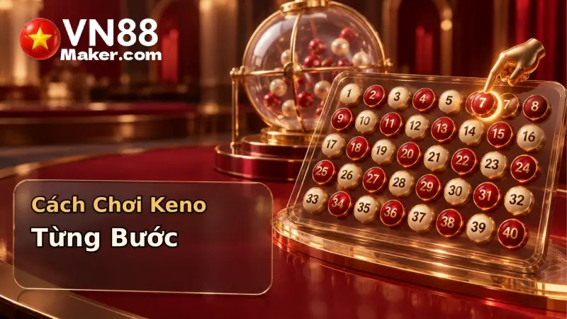 VN88 Keno - Cách Chơi Và Mẹo Cho Người Mới Cách chơi Keno từng bước chọn số, xác nhận cược, chờ quay và đối chiếu