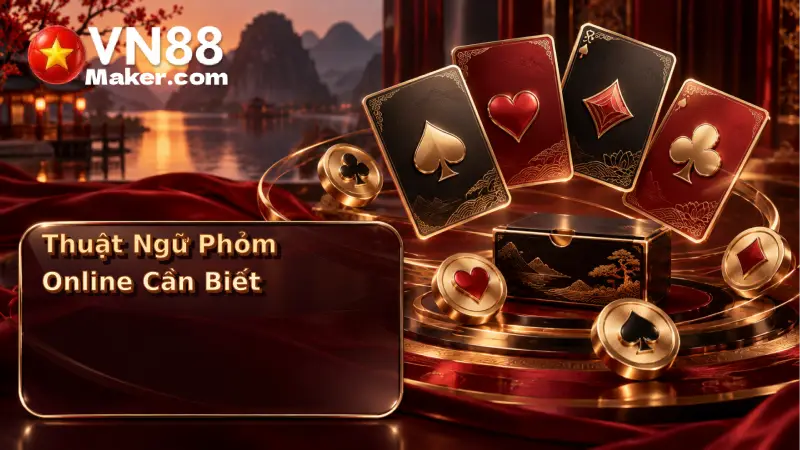 Phỏm Online VN88 - Luật Chơi, Tính Điểm Và Mẹo Người Mới Thuật ngữ phỏm online phỏm, ù, ăn bài, nọc, móm và hạ bài